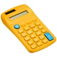 thumbnail image 1 of Calculadora de bolsillo pequeña Uxcell para oficina en casa, calculadora de mano con pantalla de 8 dígitos, color amarillo, 1 of 7
