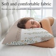 thumbnail image 5 of Beige Floral Pillow Covers, Linen Long Throw Pillow Case, Spring Summer Botanical Flowers Holiday Pillow Protector Decorative Cushion Cover for Living Room/Bedroom 12" x 20", 5 of 8