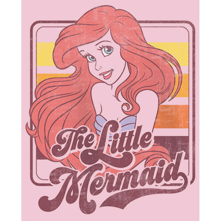 Camiseta Disney The Little Mermaid Ariel's Song Music Notes para mujer,  Rosado, S