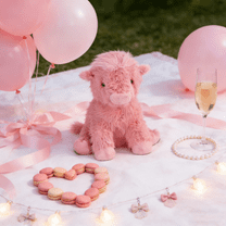 Adorable Pink Highland Cow Stuffed Animal Plush, 20" Large Soft Toy, Valentine's Day Gift for Women Men, Birthday Present, New Year Home Decor