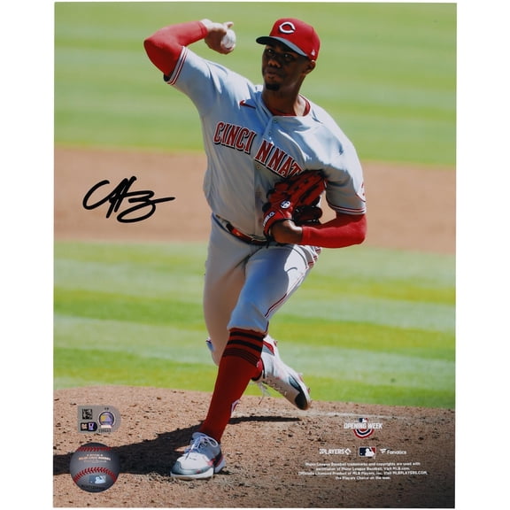 Hunter Greene Cincinnati Reds Autographed 8" x 10" Pitching Photograph - Fanatics Authentic Certified
