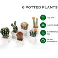 thumbnail image 3 of 6 Pcs Mini Artificial Cactus Plants in in Ceramic Pots Faux Succulents Potted Home Decor Indoor Office Desk Tabletop Shelf, 3 of 8
