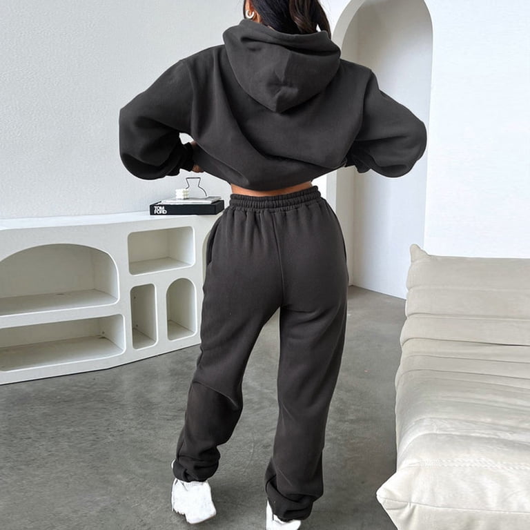 Womens Collective Wide Leg Sweatpant Charcoal Grey HERA Clothing