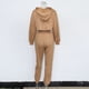 thumbnail image 5 of Chaleco Sudaderas con capucha y chaleco y pantalón con cordón para mujer Ropa deportiva con capucha de ocio de color sólido Ygjytge Caqui M para Mujer, 5 of 9