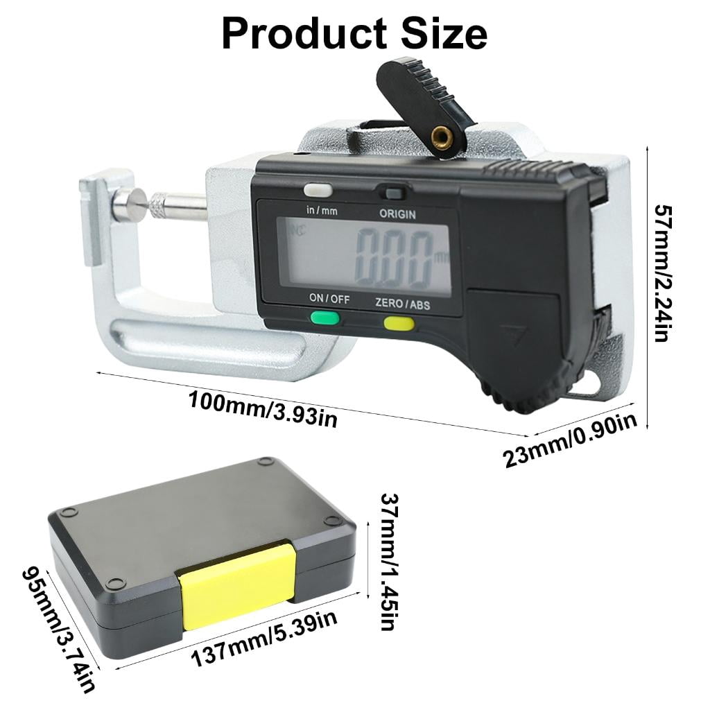 CEORPER 0 to 12.7mm Calipers Meter Width Measure Tool Precise Digital Thickness Gauges
