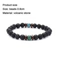 thumbnail image 2 of Hombres Mujeres Piedra Natural Lava Rock Difusor Pulsera Elástica Yoga Ágata Cuentas Pulsera Brazalete, 2 of 5