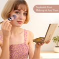 thumbnail image 6 of Travel Makeup Brush Set Kabuki Brushes - Includes Eyeshadow Blush Brush & Foundation Brush For Liquid Makeup - 5X Magnifier  Mirror Case For Travel or  the  Daily Use, 6 of 6