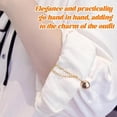 thumbnail image 4 of Multi-Function Magnetic Clothing Clips, 4 Pack Powerful Hijab Magnets with Chain, Multi-Purpose Magnetic Pinless Brooch, for Cardigan, Cuff Hem (Rose Red), 4 of 7