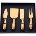 thumbnail image 1 of Cheese Knife Set, Stainless Steel Cheese Tool, Ergonomic Design&Easy To Use, for Birthday/Parties/Wedding/Bridal Shower/Housewarming and Anniversary (goldcase), 1 of 1