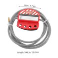 thumbnail image 2 of GOOHOCHY Cable Padlock Lockout Tagout Cable Lock Vinyl Coating Safety for Industrial Users 1Pcs, 2 of 7