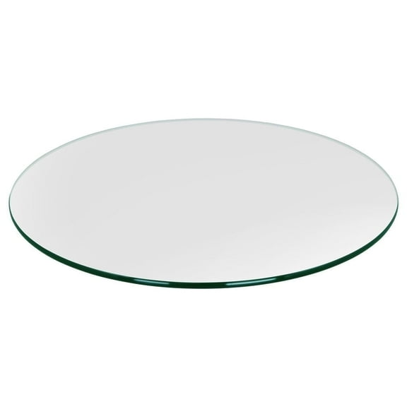 Dulles Glass 36" Round Table Top 3/8" Thick, Pencil Polished Tempered Glass for Indoor Dining or Outdoor Patio, 36 Pounds
