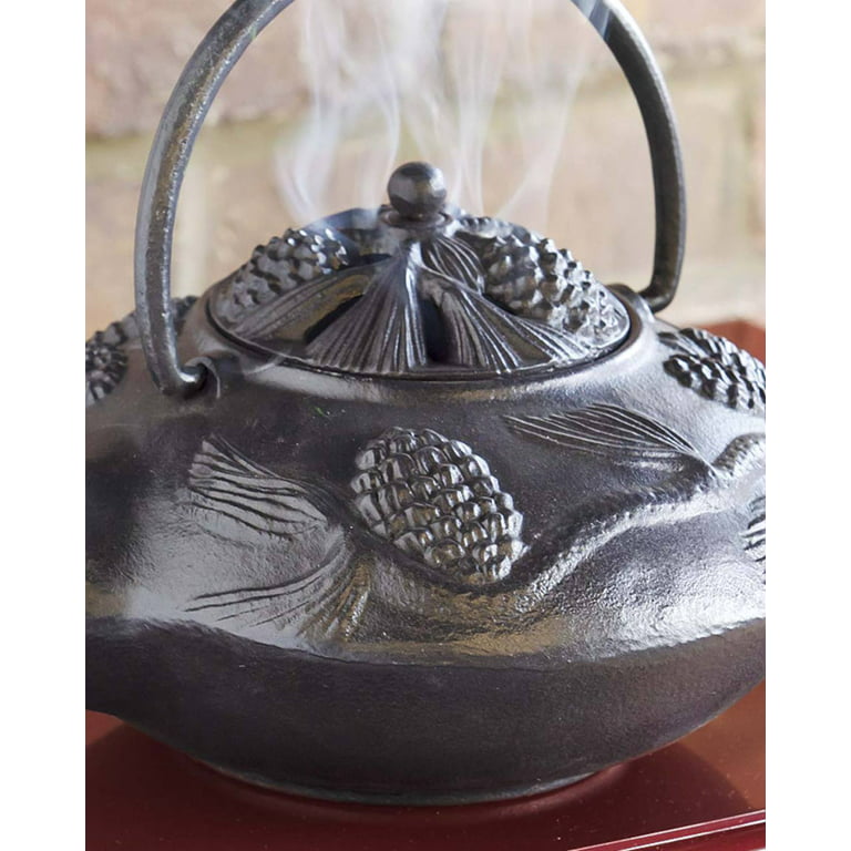 Cast Iron Wood Stove Kettle Steamer with Acorn Design