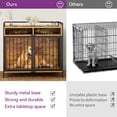 thumbnail image 3 of Uforic XL Dog Crate Furniture with Drawers and End Table in Brown, 3 of 5
