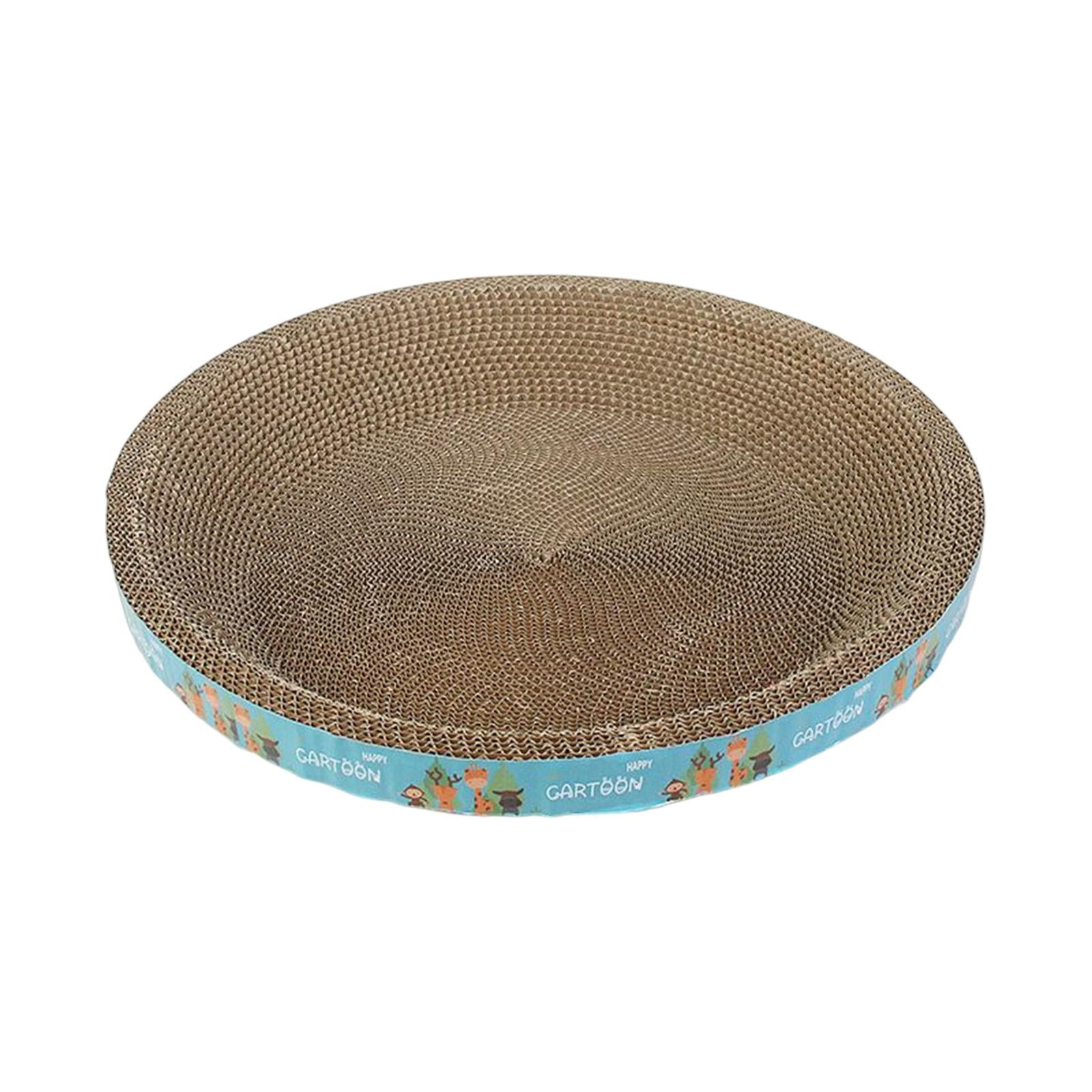 Cat Scratch Pad,Cat Scratch Pad Sleeping Bed Scratcher Bowl Nest,Cat Scratcher Cardboard Lounge Bed House Mat,Cat Scratching Board Prevents Furniture Damage,Soft Comfortable round giraffe 43cm