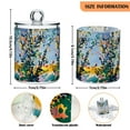thumbnail image 5 of Yayeee 4 Pack Qtip Holder Bathroom Cotton Swab Canister with Lid Clear Dispenser Set, Colorful Leaves, 5 of 6