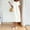 White, variant on FRSASU Women's Midi Dresses Summer Solid Loose Crew Neck Short Sleeve A-Line Elegant Pockets Dress White