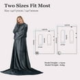thumbnail image 7 of Winthome Warm Wearable Blanket with Sleeves for Adults Child Cozy Soft Sofa TV Throw Blanket with Hook and Loop Fastener Elastic Cuffs Purple 55''x67' Machine Washable, 7 of 7