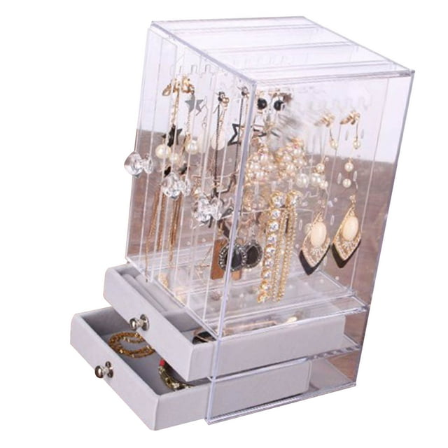 Jewelry Storage Box,Acrylic Jewelry Box Large Jewelry Display Stand Clear Acrylic Jewelry Organizers Exquisite Design
