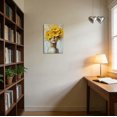 thumbnail image 5 of ZHONGYUTONG Gold and Gray Yellow Floral Wall Decor Abstract Blooming Flowers Picture Prints Abstract Women Canvas Neutral Art Poster Paintings for Girl Bedroom Bathroom (12.00" x 18.00"), 5 of 5
