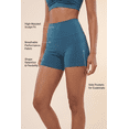 thumbnail image 2 of Women’s Three Pocket Basic Active Shorts, Moisture Wicking Comfortable Wear, 2 of 4