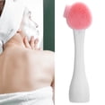 thumbnail image 3 of Yajisi Silicone Facial Cleansing Brush Handheld Face Scrubber for Deep Pores Exfoliating Blackhead Removal Makeup Massage Pink and White Single Head Design (7.87 inches / 20 cm), 3 of 9