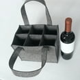 thumbnail image 4 of Moyic Bolsa de almacenamiento de fieltro caja reutilizable cerveza vino 6 ranuras extraíble gran capacidad portador bolso protector organizador de Almacenamiento y organización del hogar Gris Moyic JJ23179-01, 4 of 6