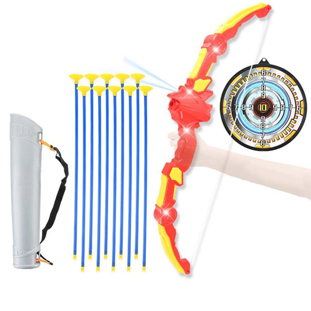 Eigraketly Juego de y flecha para exteriores, alto rendimiento y fácil almacenamiento, ABS fabricado con sonido no tóxico y resistente al color Ropa Deportiva, Zapatos Edición de sonido rojo