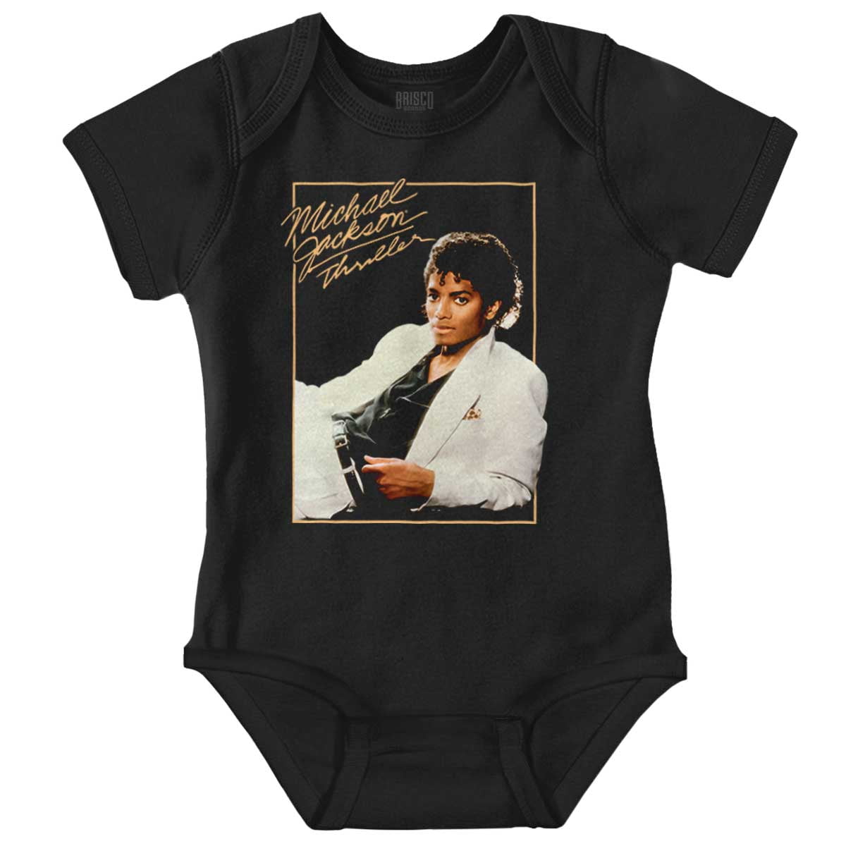 Michael Jackson Thriller Album Cover Gender Neutral Printed Baby Bodysuit Brisco Brands NB