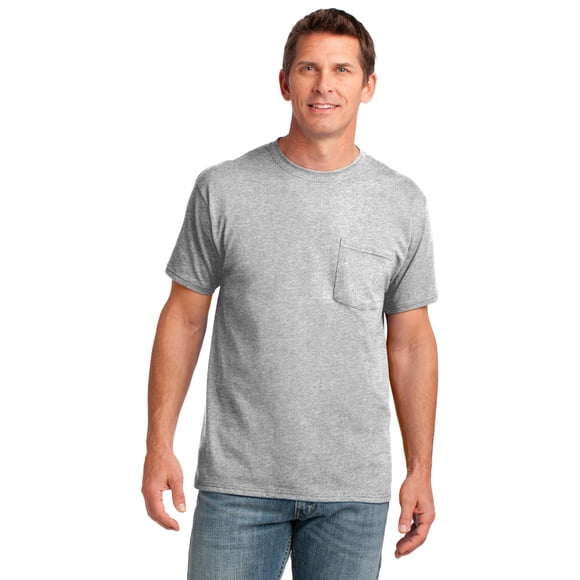 Camiseta con bolsillo de algod?n Core de Port & Company?. PC54P Puerto & Compa??a PC54P