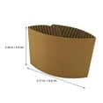 thumbnail image 2 of Raindrops Anti-Slip Brown Corrugated Paper Cup Sleeve for Home Use 25Pcs, 2 of 8