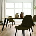 thumbnail image 4 of Homy Casa Modern Rectangular 5-Piece Dining Set for Dining Room, Faux Wood Table with 4 Upholstered Chairs, 4 of 11