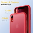 thumbnail image 5 of JETech Matte Case for iPhone XR 6.1-Inch, Shockproof Military Grade Drop Protection, Frosted Translucent Back Phone Cover, Anti-Fingerprint (Red), 5 of 6