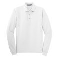 thumbnail image 5 of Port Authority K500LS Mens Long Sleeve Silk Touch Polo T-Shirt, White - Extra Small, 5 of 6