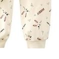 thumbnail image 4 of 2-Piece Unisex Kids Kids Casual Set - 100% Cotton Multicolor Cartoon Rabbit Print Non-Toxic Easy Dress Loose for 6 Months-4 Years,Size 9 Months, 4 of 5