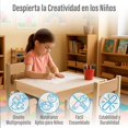 thumbnail image 4 of Kids House Mesa Montessori Sprout Set l de Madera de Abedul y MDF con 2 Sillas, Ideal para Niños Pequeños, Juego, Aprendizaje, Lectura y Manualidades, Diseño Compacto y Seguro, 64x48cm, 4 of 5