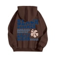 thumbnail image 4 of Fall Tunic Tops for Women 2025 Comfy Hooded Long-sleeved Kimono Drop Shoulder with Pocket Floral Leisure Cotton Hoodie Sweatshirts(Brown,L), 4 of 4