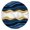 Blue Marble Gold-1, variant on White Marble Gold Leaf Hexagon Pattern Round Fitted Tablecloth with Elastic Edge,Dining Table Cover Waterproof,Outdoor Round Tablecloth for Camping,Dining,Indoor and Outdoor