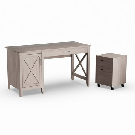 The Gray Barn Byrnes 54 Inch Single Pedestal Desk With 2 Drawer The Gray Barn Byrnes 54 Inch Single