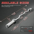 thumbnail image 4 of Signature Fitness Olympic Curl Bar, 4FT Alloy Steel Barbell with 2IN Sleeves, Silver Finish for Bicep and Tricep Training, 4 of 6