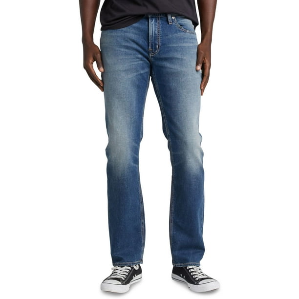 Silver Jeans Co Mens Jeans 30x32 Classic Straight Leg Stretch Blue 30 Walmart Com