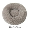 thumbnail image 2 of Round Calming Cat Bed with Plush , 15.7 Inch Washable Pet Bed for Indoor Cats & Small Dogs - Anti-Anxiety Donut Cushion with Thick Non- Base for Cozy Comfort, 2 of 6