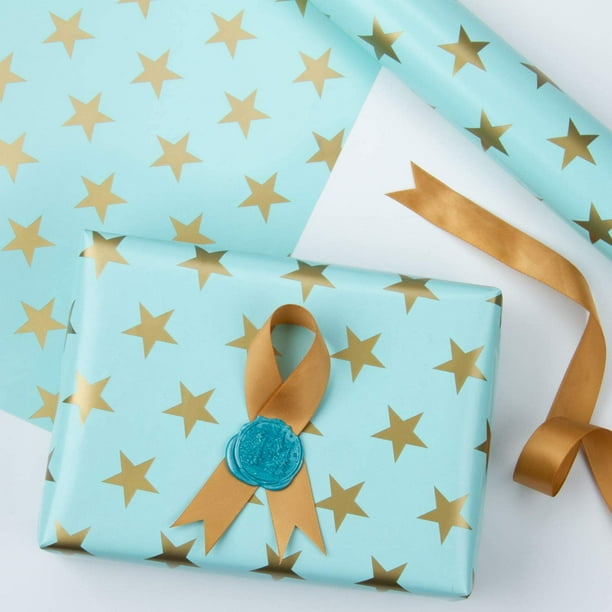 Mint and gold wrapping paper deals
