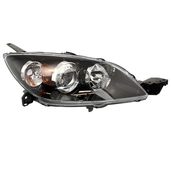 New Pair Of Halogen Headlight Is Compatible With Mazda 3 Hatchback 2004-2006 by Part Number BN8F-51-0K0E BN8F510K0E BN8F-51-0L0E BN8F510L0E MA2519107 MA2518107