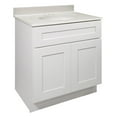 thumbnail image 5 of Design House Brookings 31" x 22" Ready to Assemble Shaker 2-Door Bath Vanity with Cultured Marble 4" Centerset Top, White/Ivory Swirl, 5 of 27