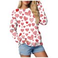 thumbnail image 5 of vigerkar Valentine Sweatshirt Women Oversized Hearts Long Sleeve Shirt Heart Sweatshirts Gift for Her (Light Pink, M), 5 of 9