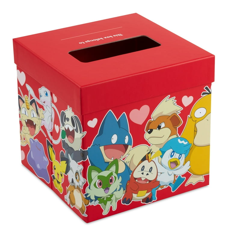 Pokmon Full of Adventure Kids Classroom Valentines Set With Cards and Light-Up Mailbox With Sound