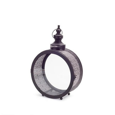 18 in. Flameless Floor Lantern Candle Holder, Black