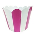 thumbnail image 2 of Wrapables® Standard Size Striped Cupcake Wrappers (Set of 20), Hot Pink, 2 of 4