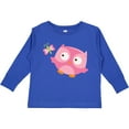 thumbnail image 3 of Inktastic Pink Owl and Butterfly Girls Long Sleeve Toddler T-Shirt, 3 of 5