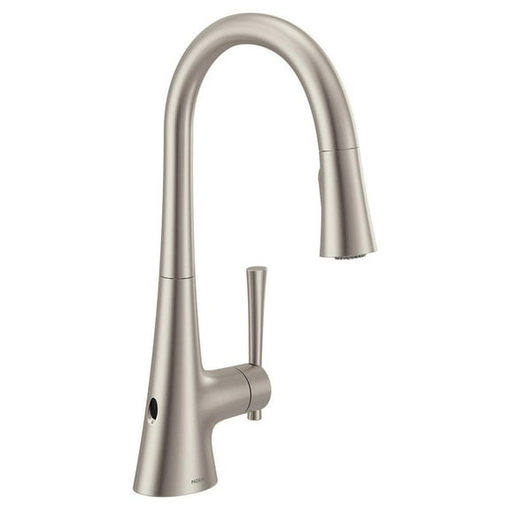 Moen 9126EWSRS Kurv Single Handle Pull Down Touchless Kitchen Faucet in Spot Resist Stainless